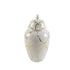 Gold & White Patterned Jar